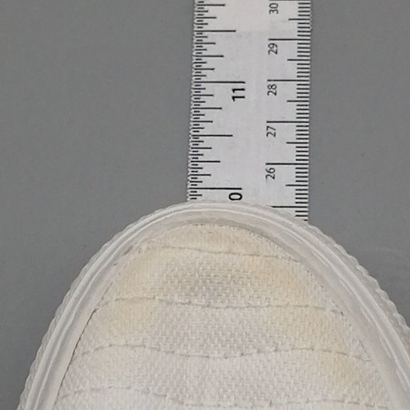 Blowfish Womens Mid-Top Canvas Sneakers White Fringed Edging Side Zip 6 - Picture 6 of 9